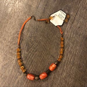 Beaded necklace and earring from Costa Rica